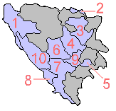 A Bosznia-hercegovinai Föderáció kantonjai