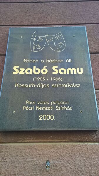 Fájl:Szabó Samu emléktáblája.jpg