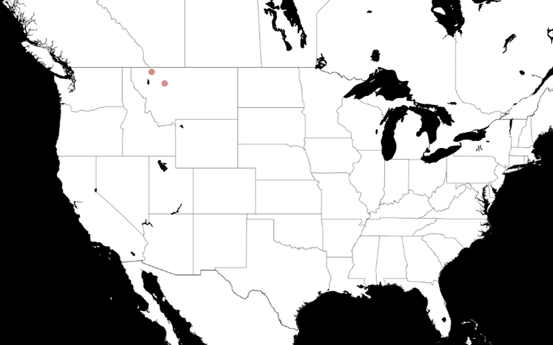 Fájl:Bambiraptor Distribution PBDB.png