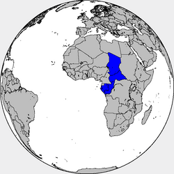 Francia Egyenlítői-Afrika kékkel jelölve