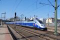 TGV 2N2 szerelvény Mannheim Hauptbahnhof állomáson Németországban