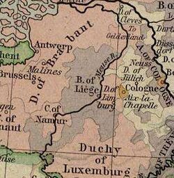 Limburg területe 1477-ben
